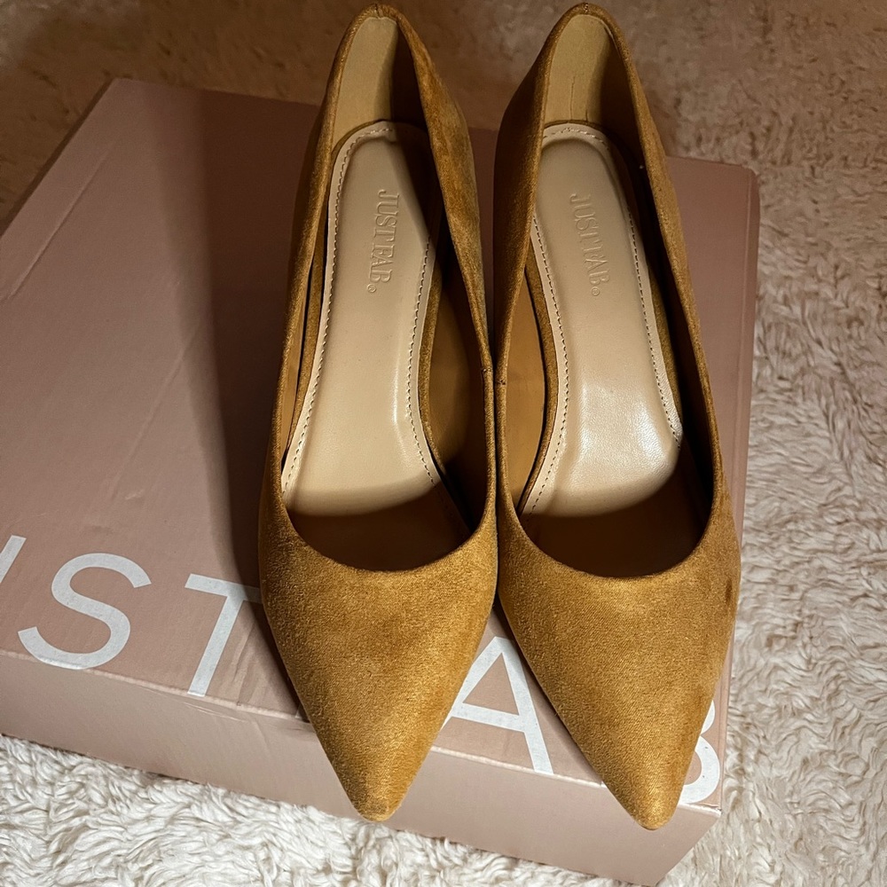 ✨Faux suede JUST FAB pumps 🧡